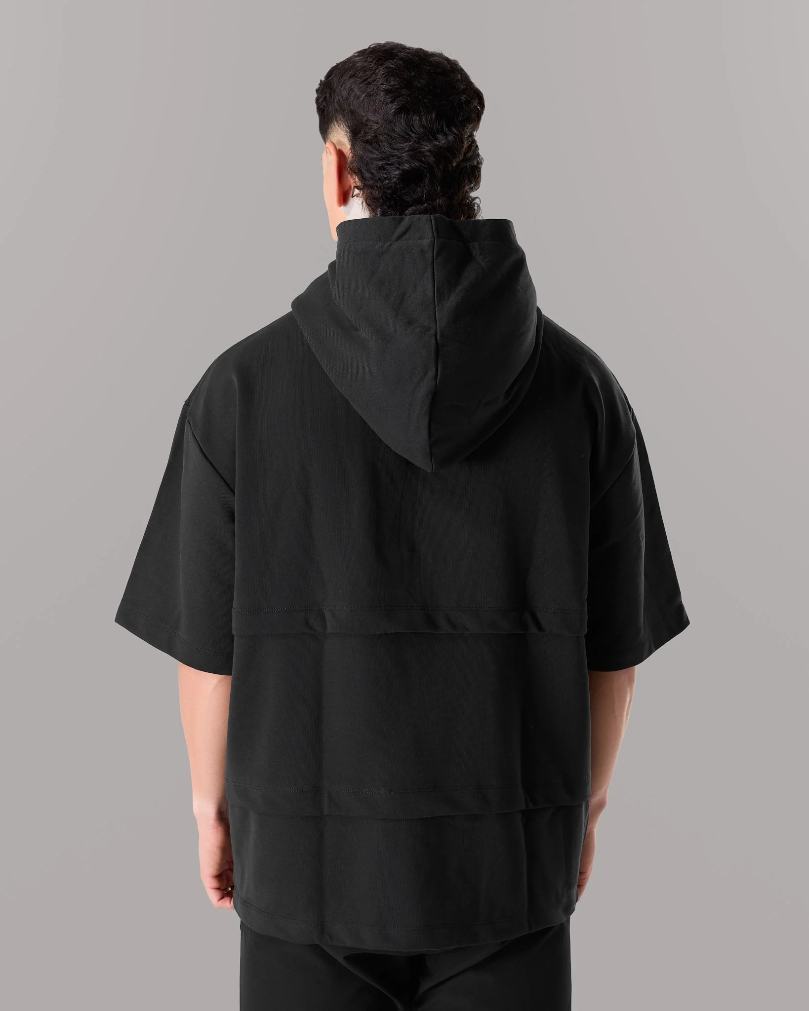 Alpha Layered Hoodie - Black - Image 4