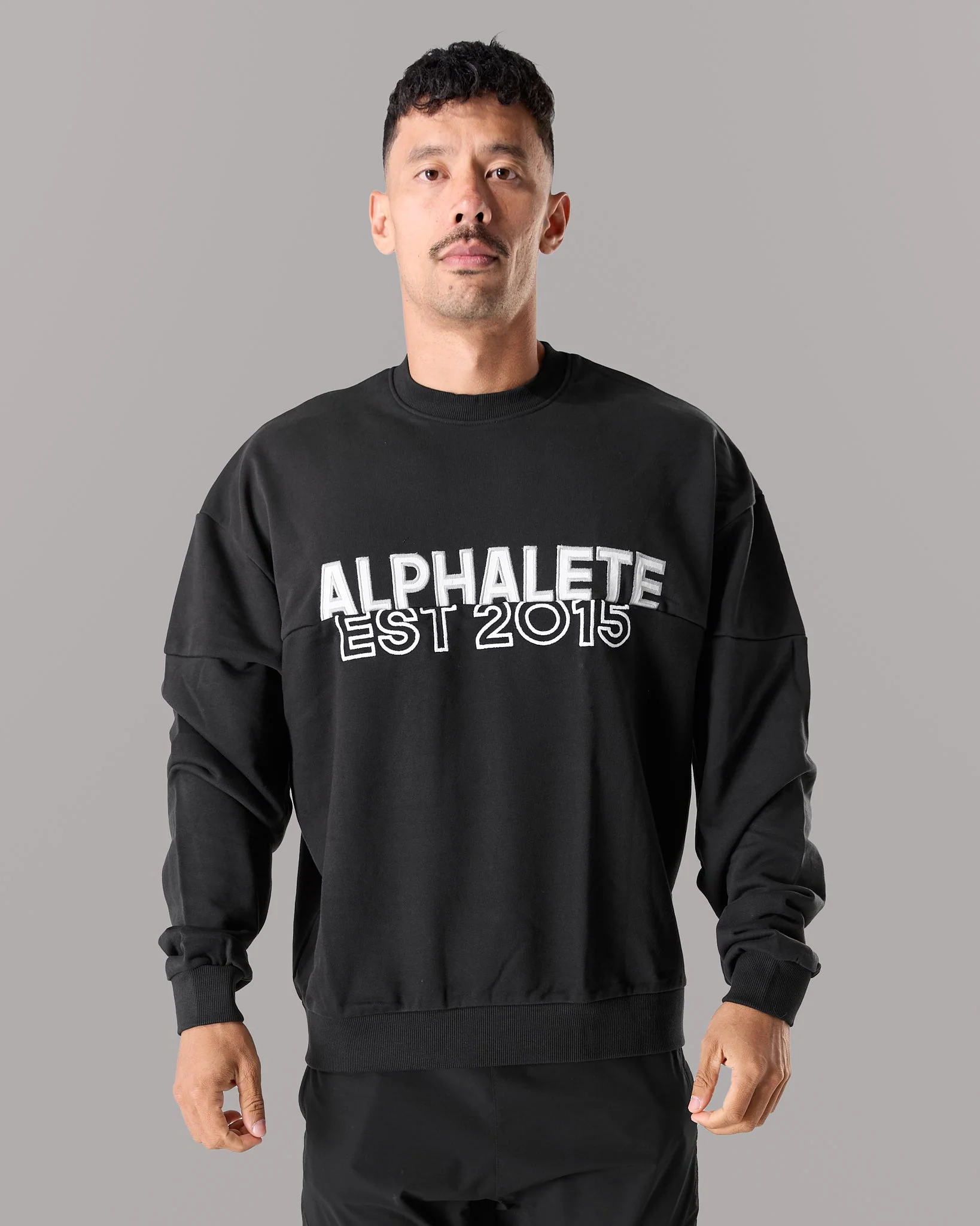 Establishment Split Crewneck - Black
