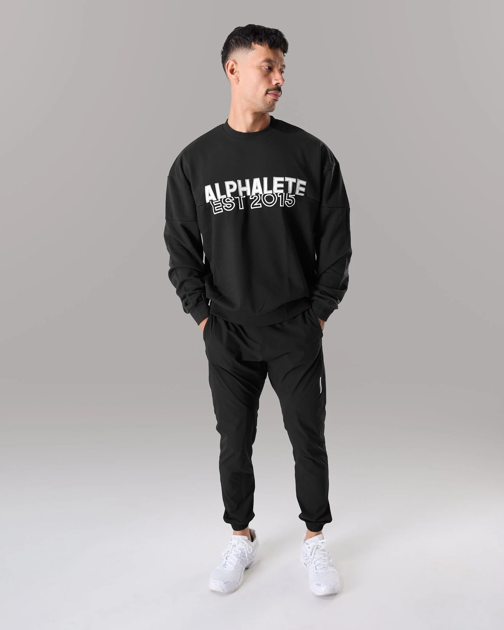 Establishment Split Crewneck - Black - Image 2