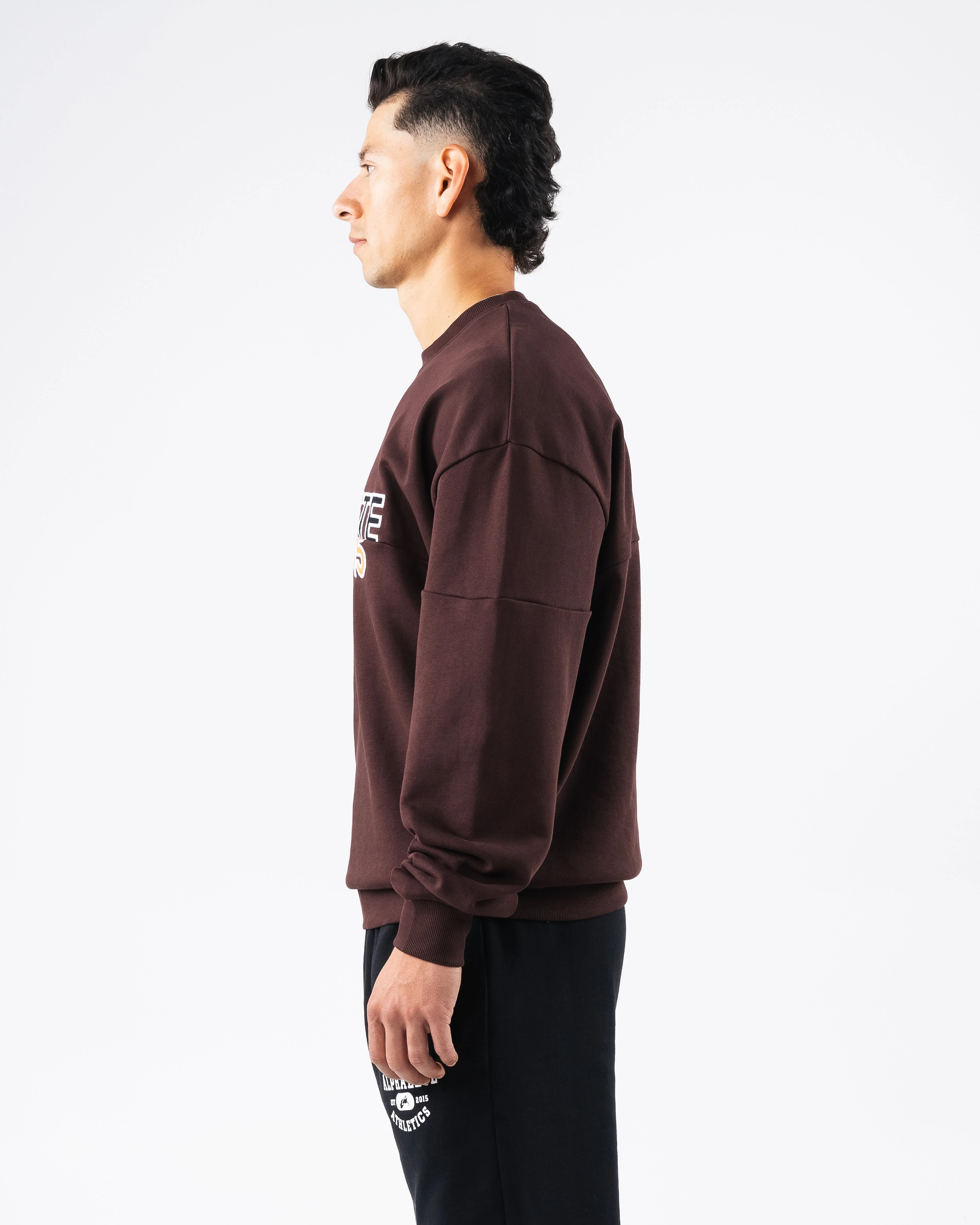 Establishment Split Crewneck - Deep Mauve - Image 3