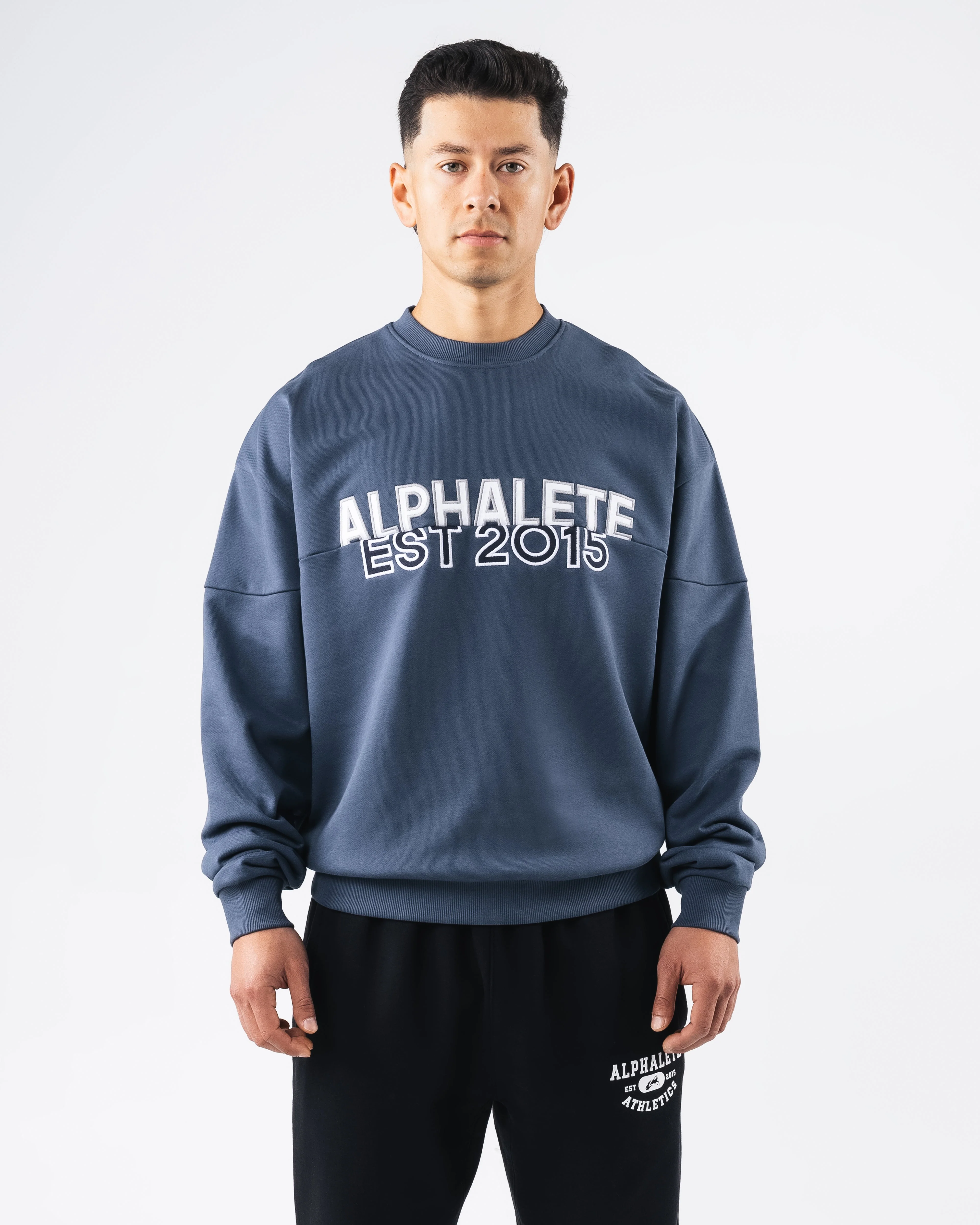 Establishment Split Crewneck - Marine