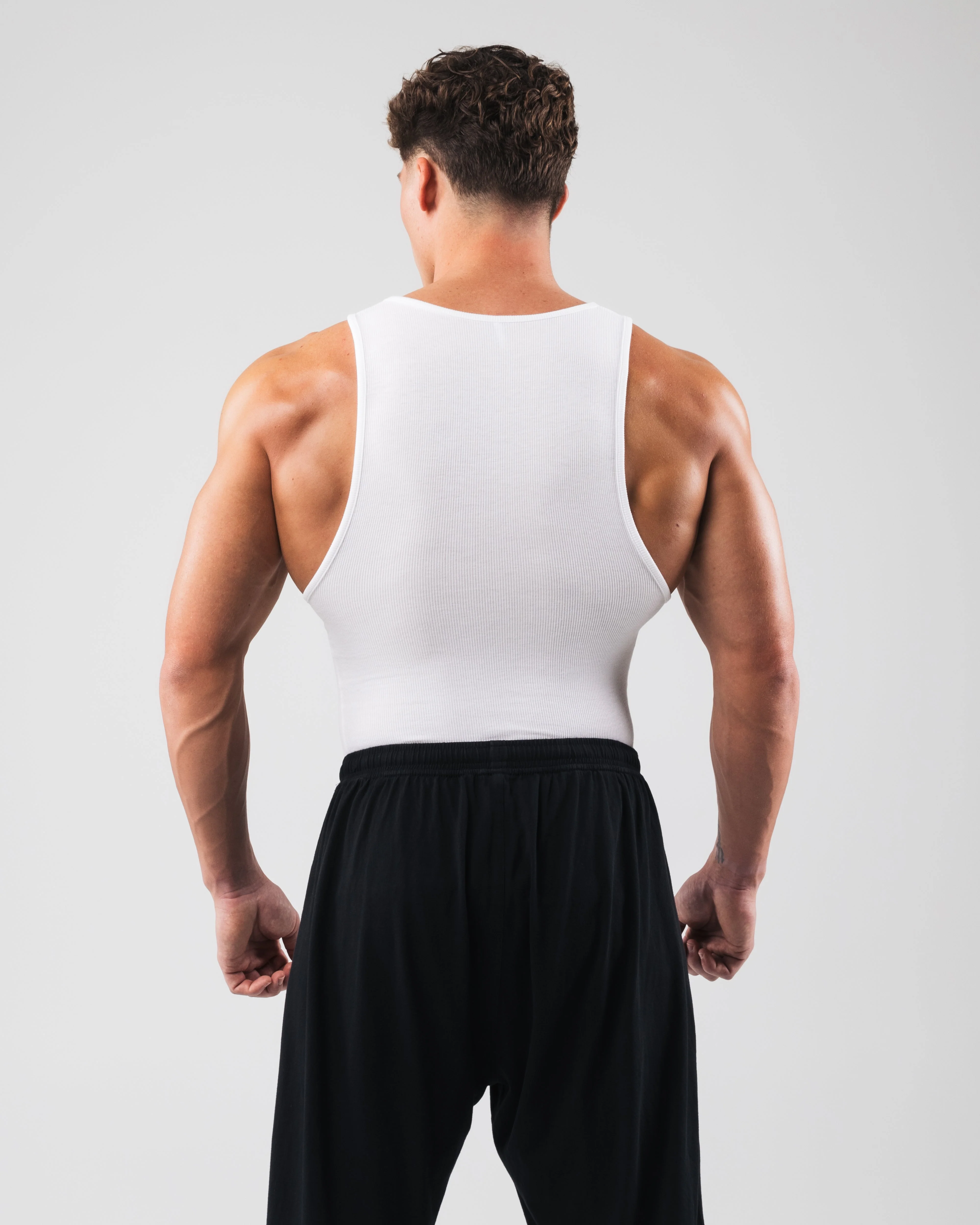Zero Ribbed Tank 2pk - White - Image 4