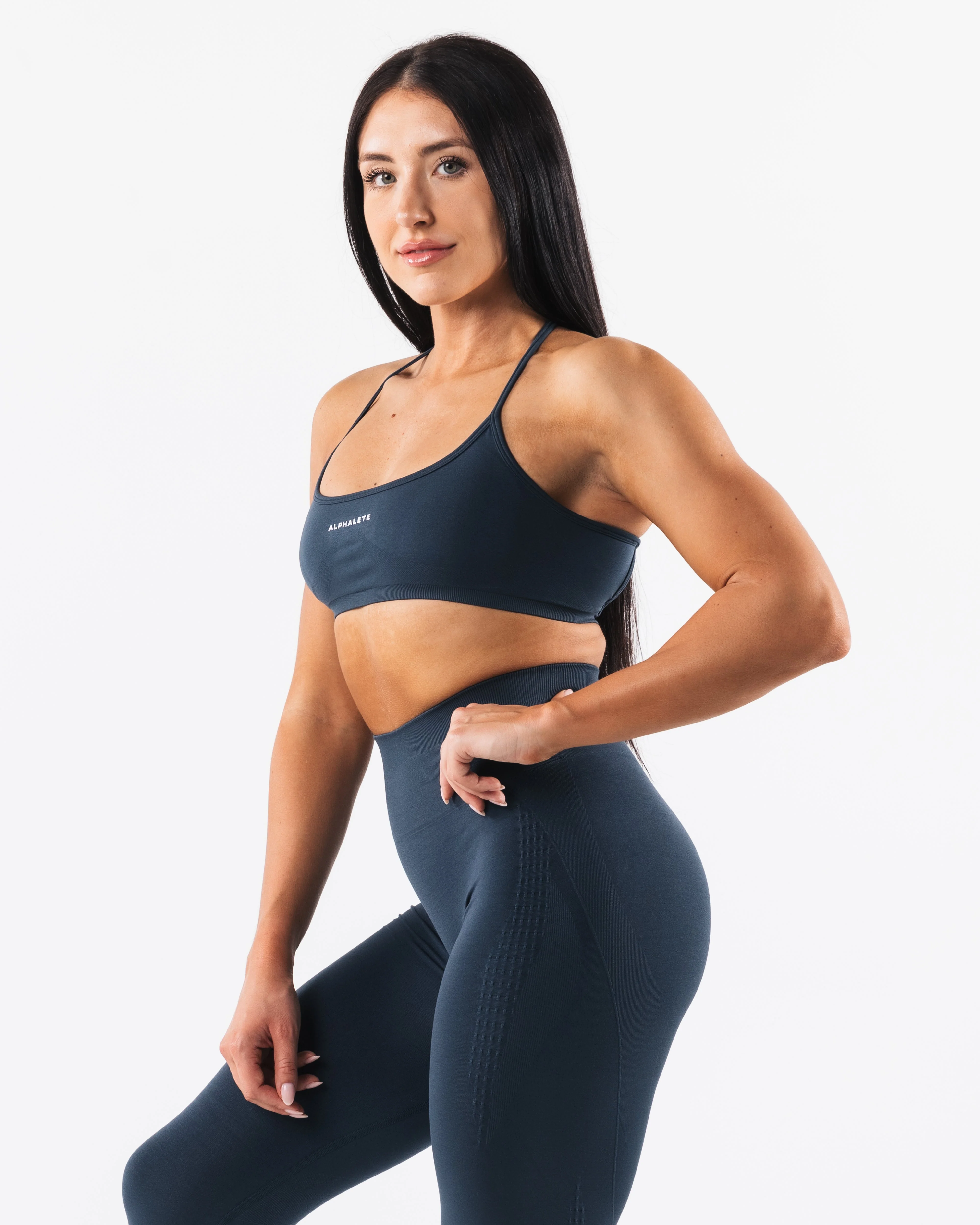Amplify Back Cross Bra - Trusted Blue - Image 4