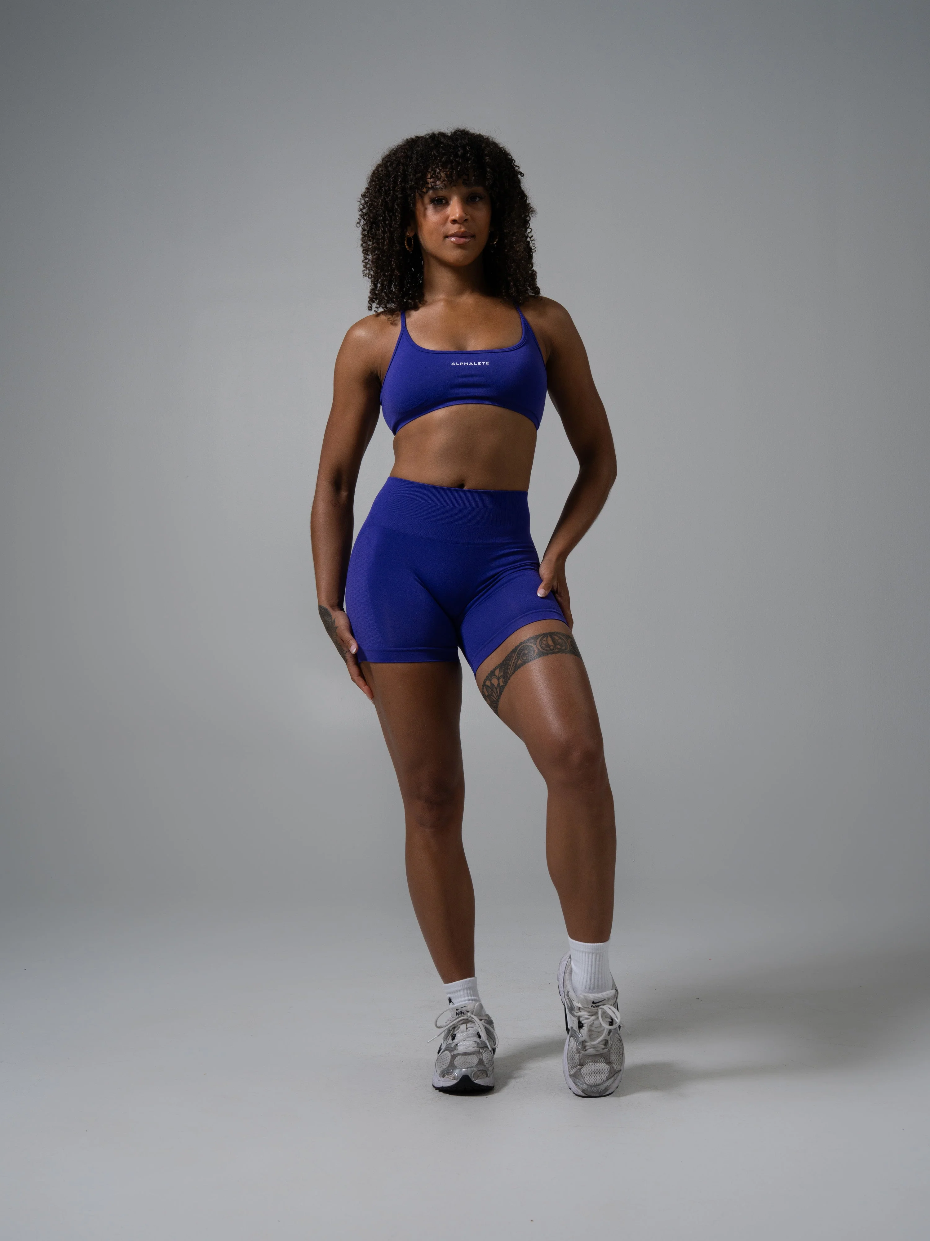 Contour Mid Rise Short - Royal Purple - Image 4