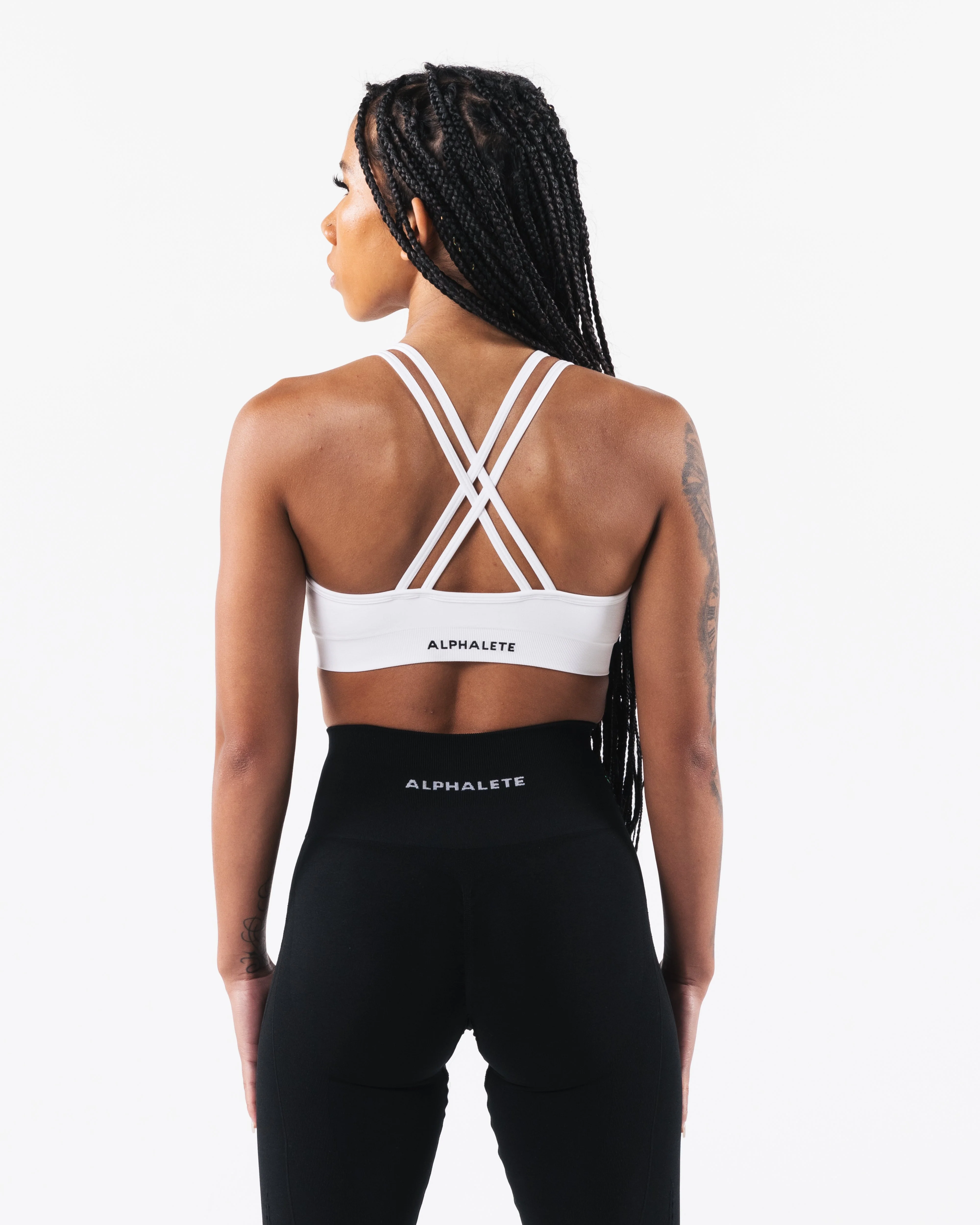 Amplify Deep V Bra - White - Image 2