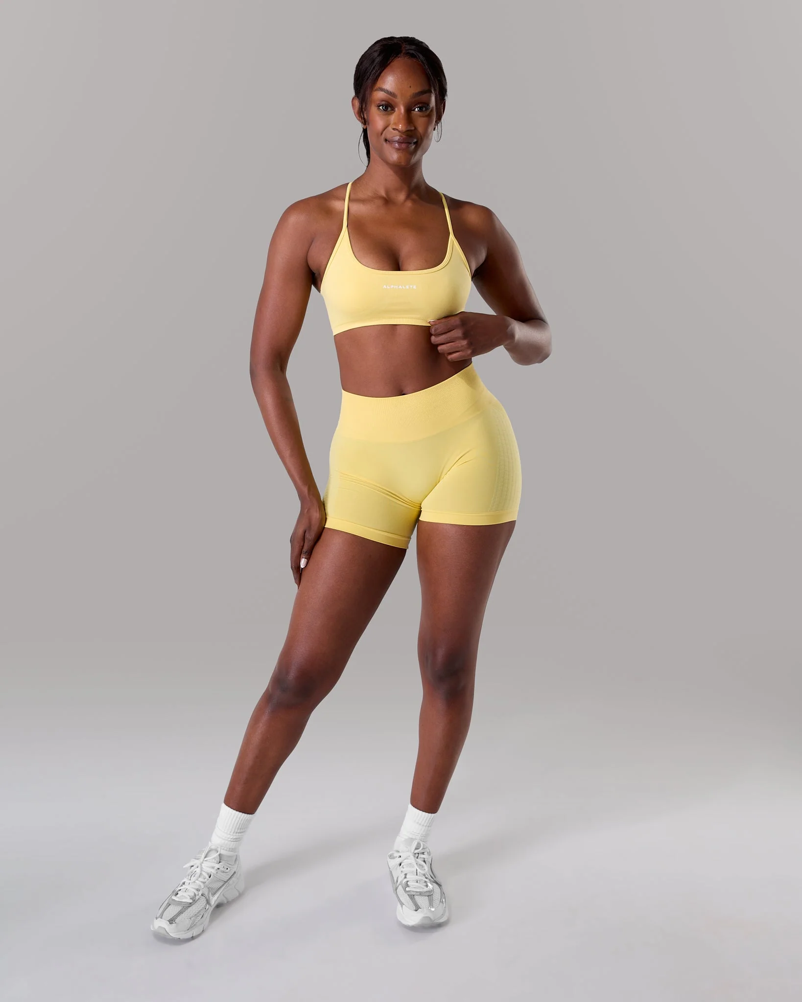 Amplify Open Back Bra - Canary - Image 4