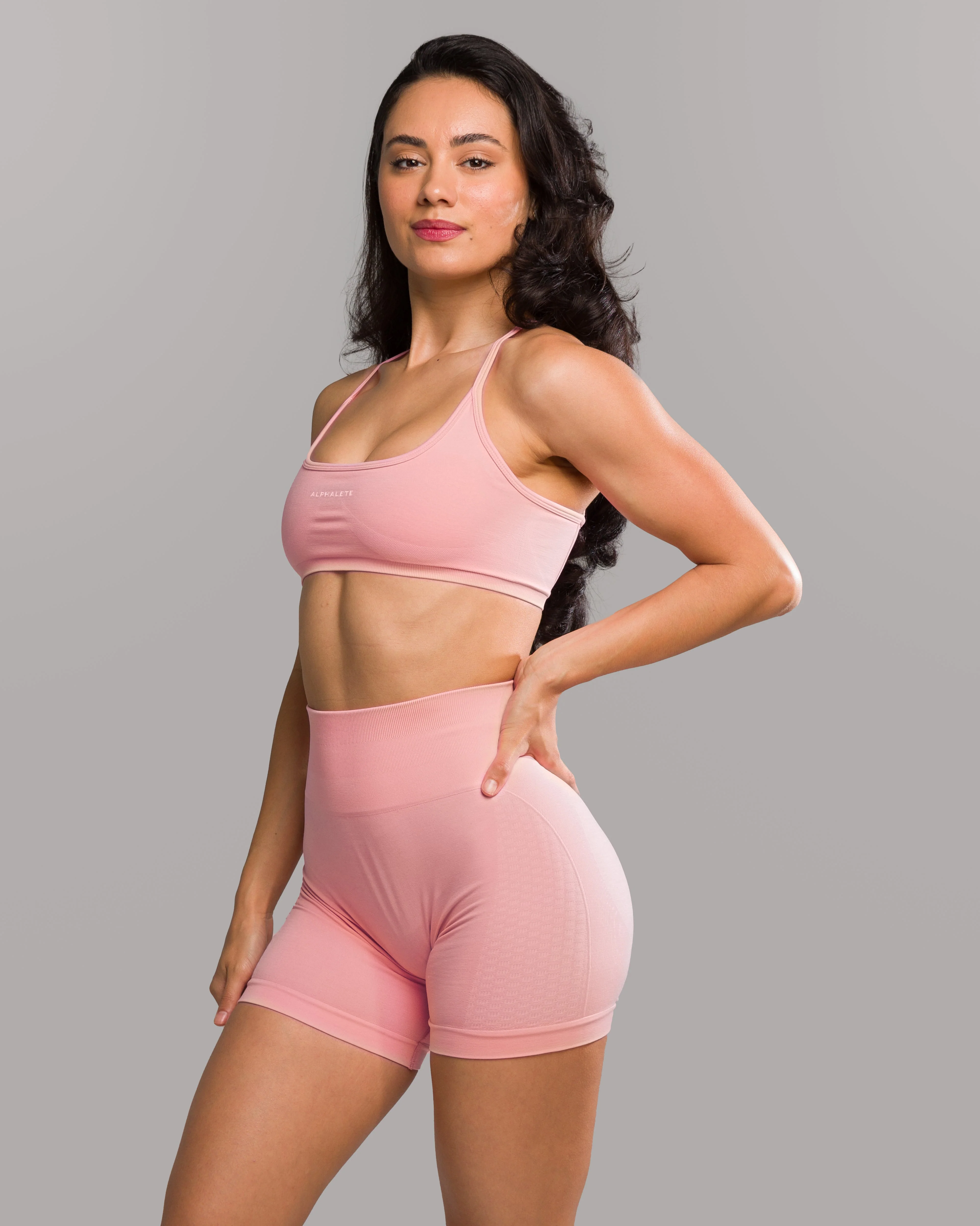 Amplify Open Back Bra - Rose - Image 2