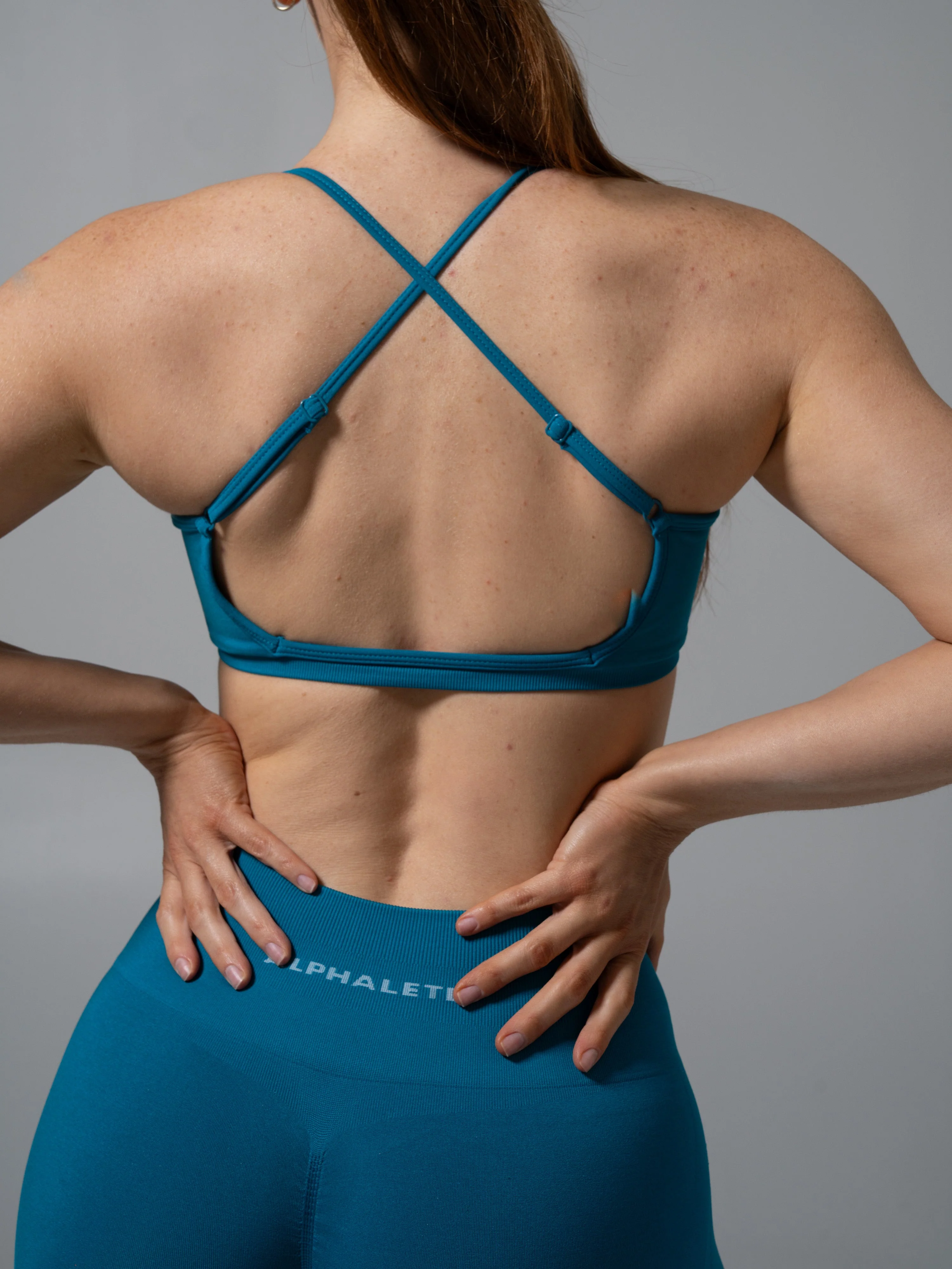 Amplify Open Back Bra - Tidal Teal - Image 7