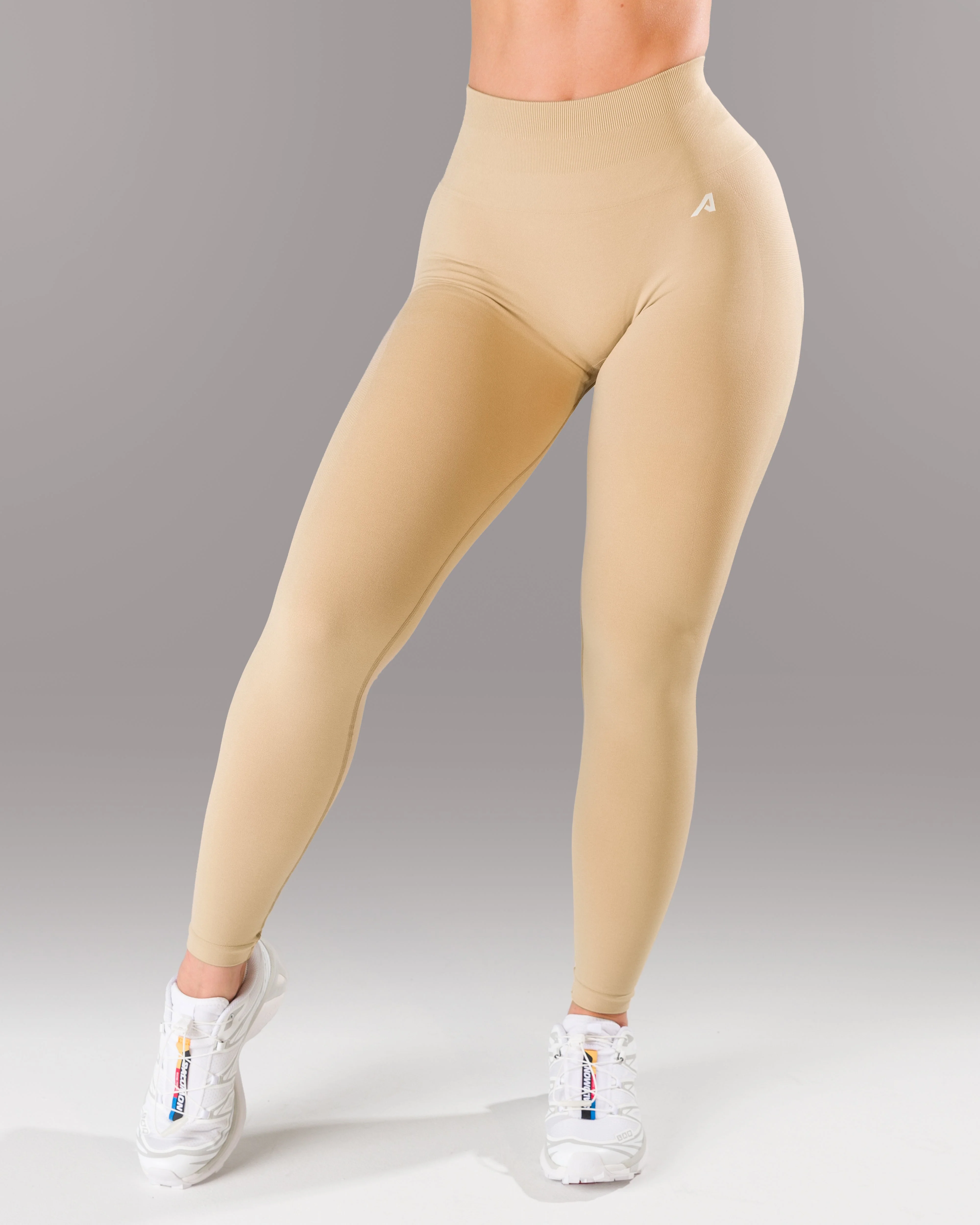 Pump Mid Rise Legging - Sahara w/ Logo - Image 3