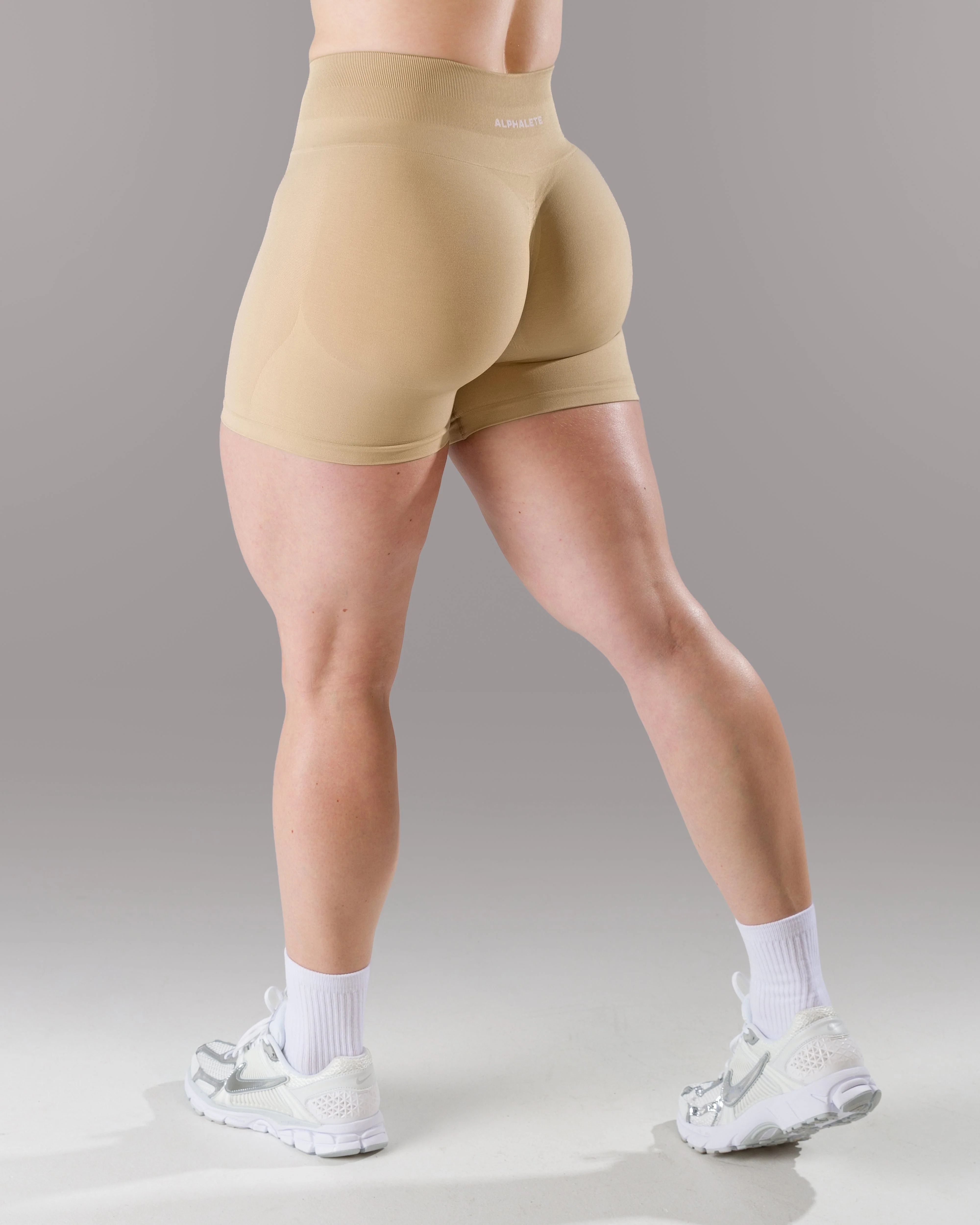 Pump Mid Rise Short - Sahara w/ Logo - Image 6