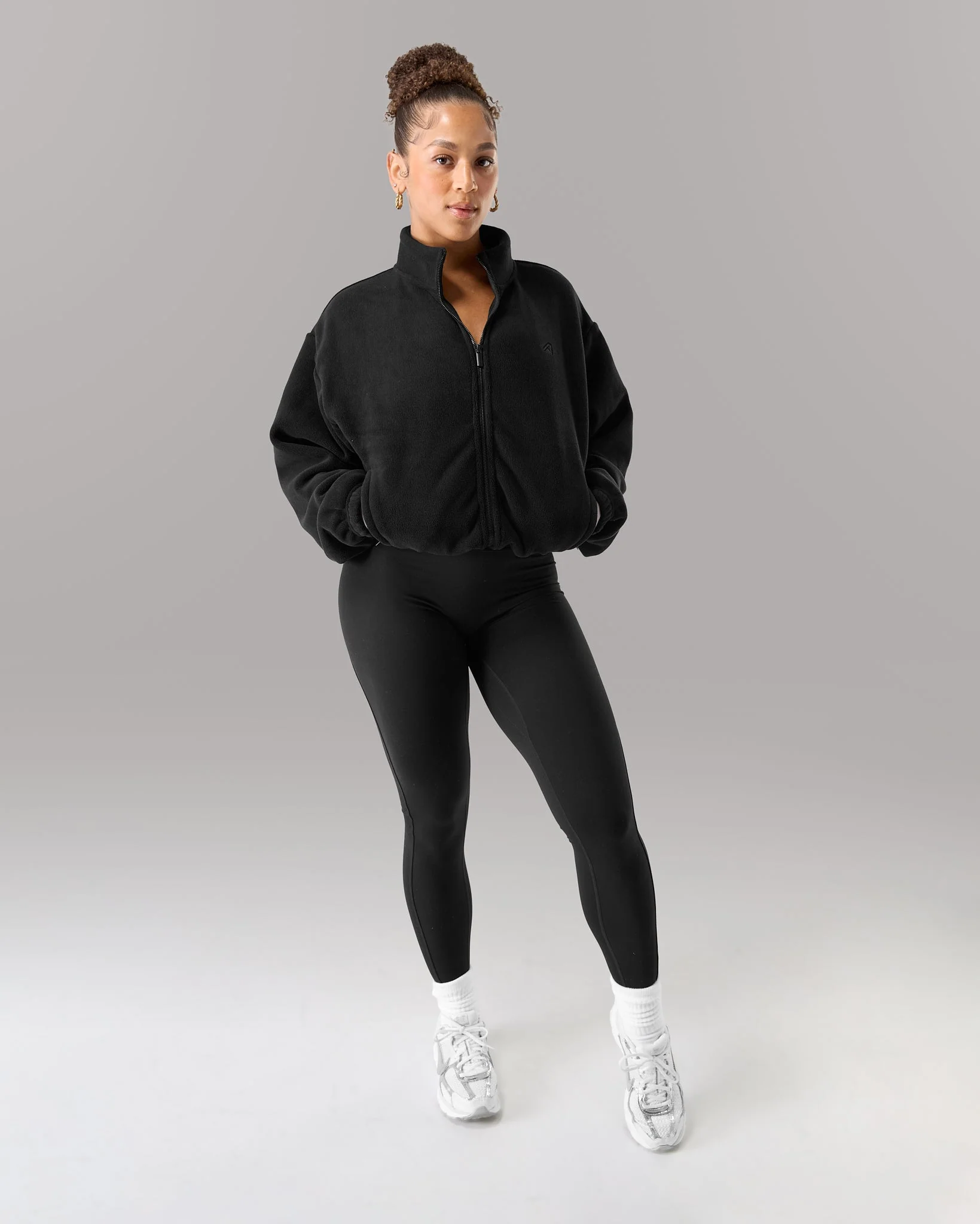 Fleece Jacket - Black - Image 2
