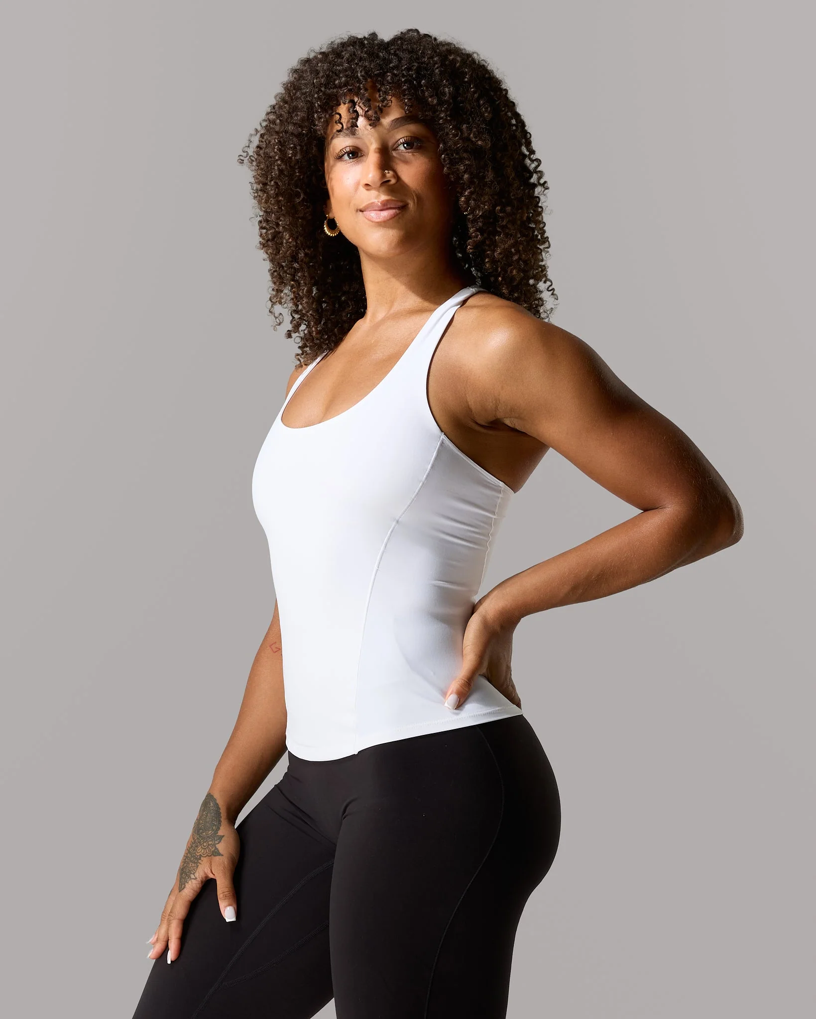 Flex Tank Long - White - Image 3