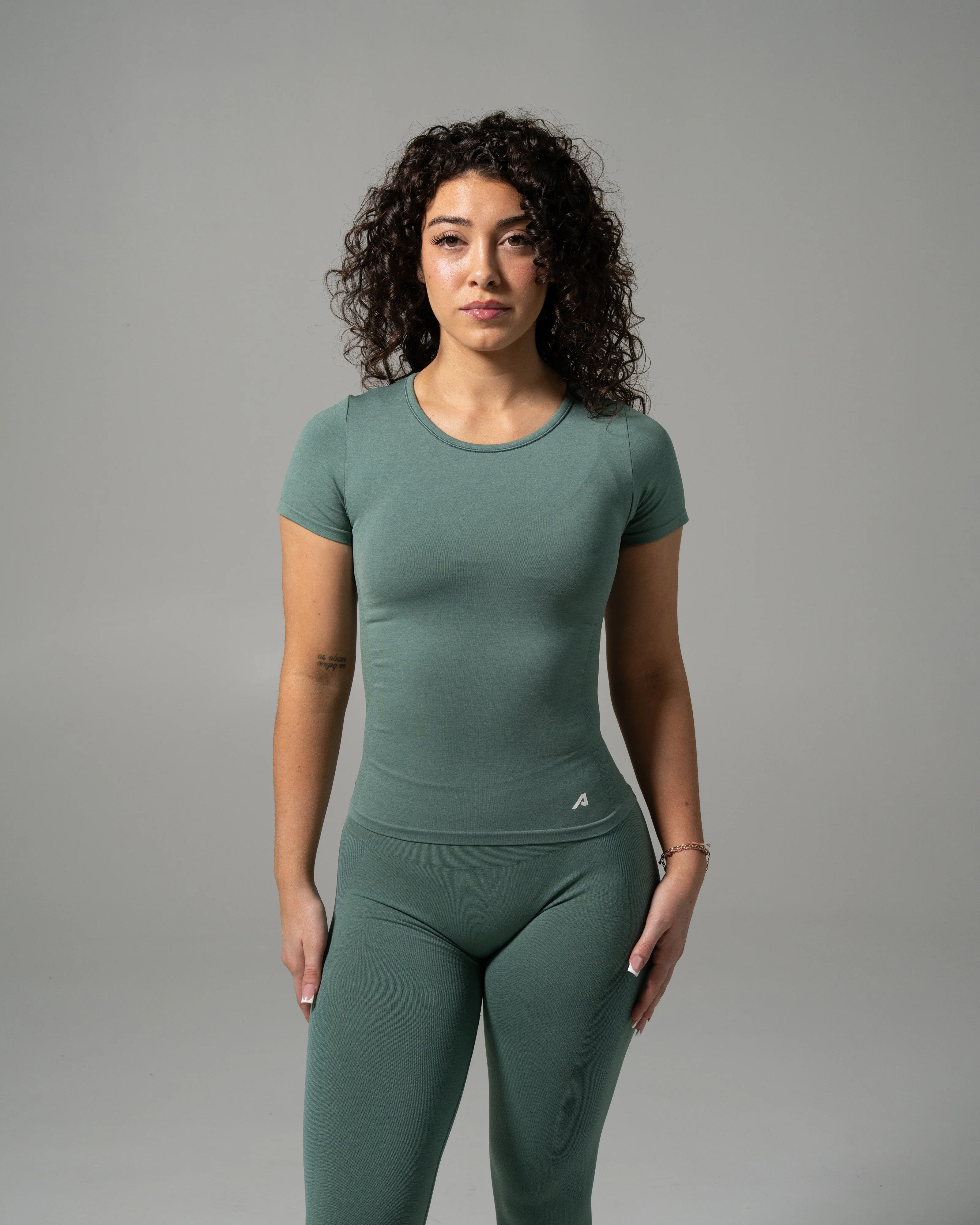 Glass Tee - Juniper Green