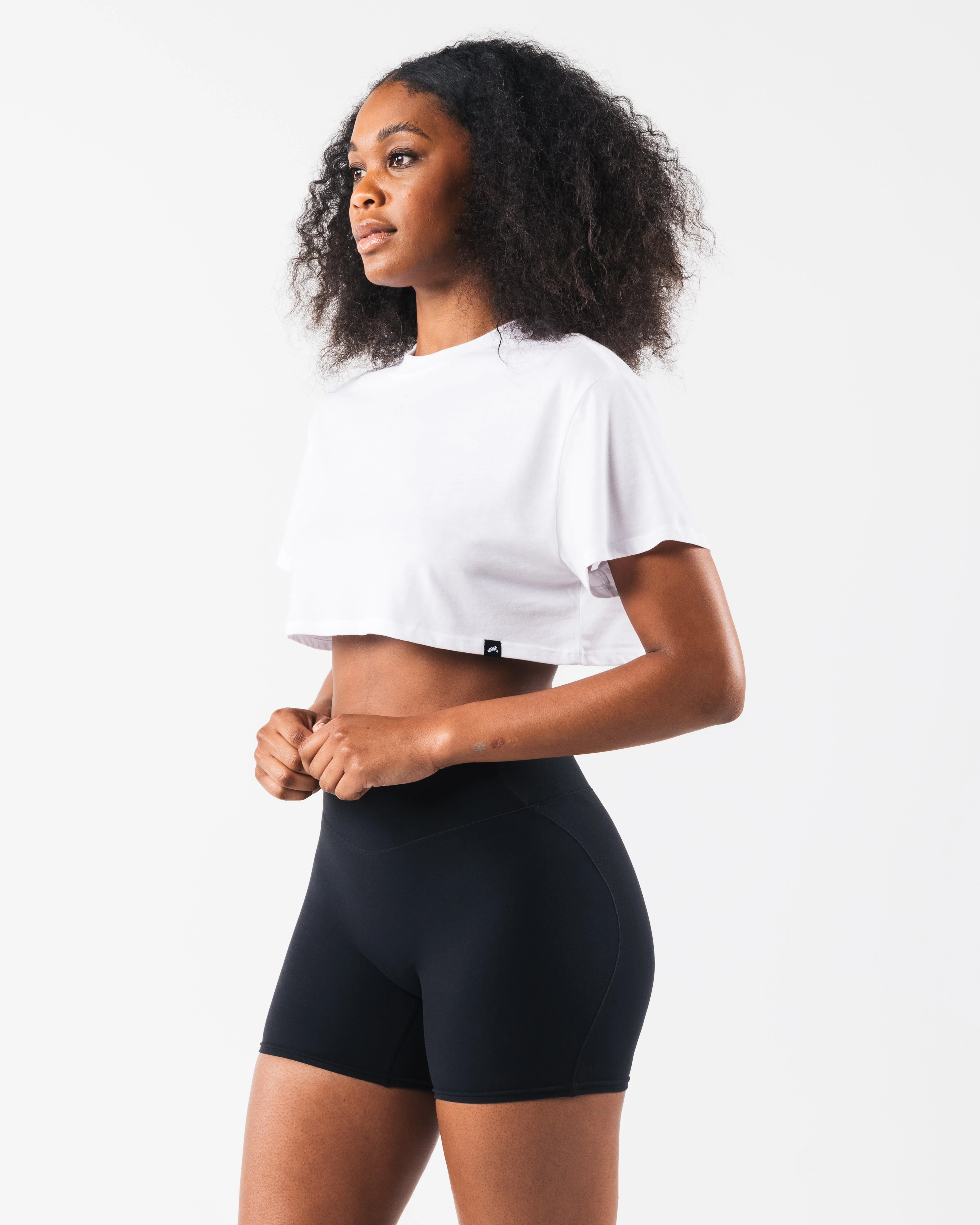 LDB Oversized Crop Tee - Optic White - Image 3