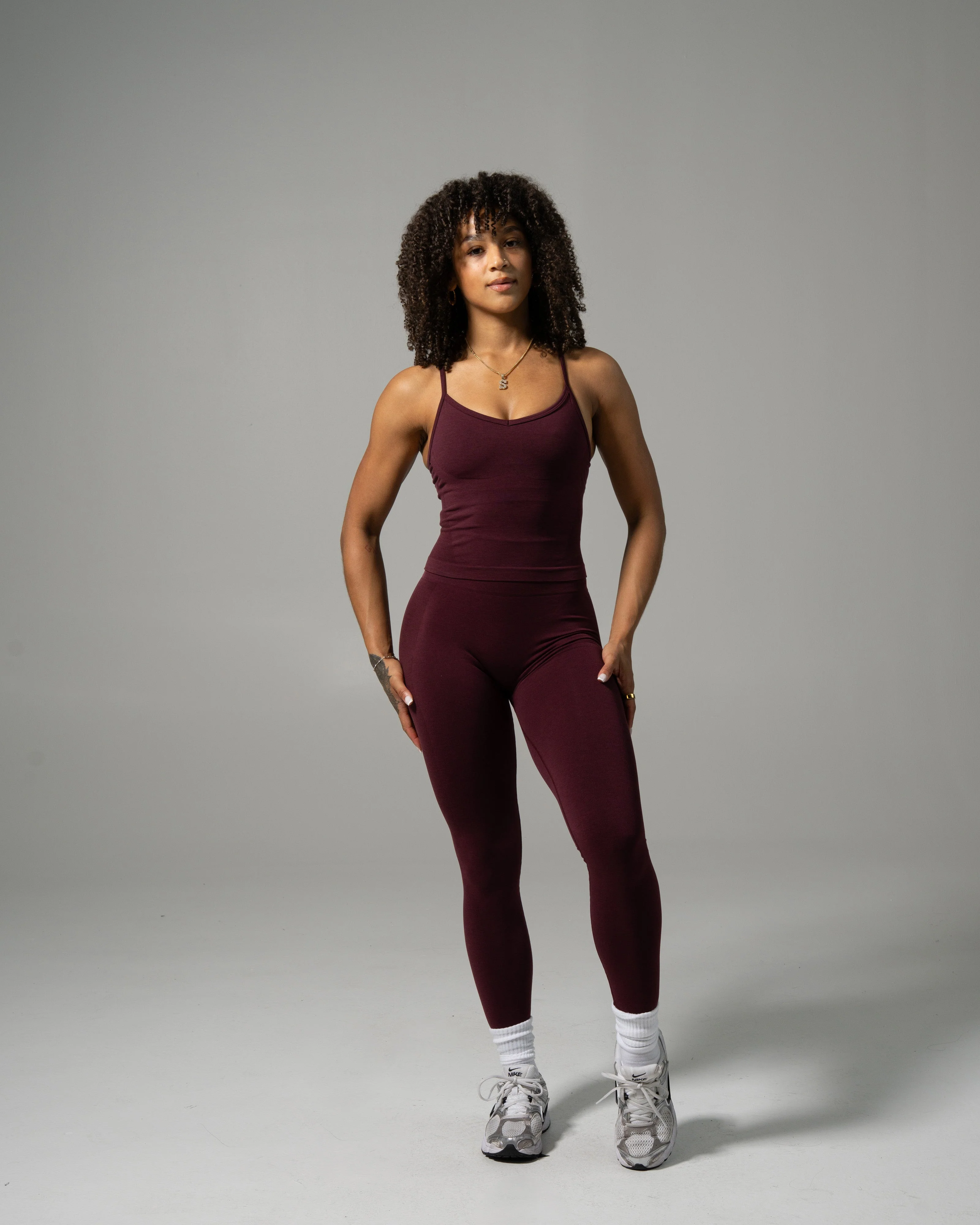 Pump High Rise Legging - Merlot - Image 5